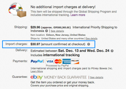 US Express Shipping Fee For EBay Product – Fast Tracked Delivery
